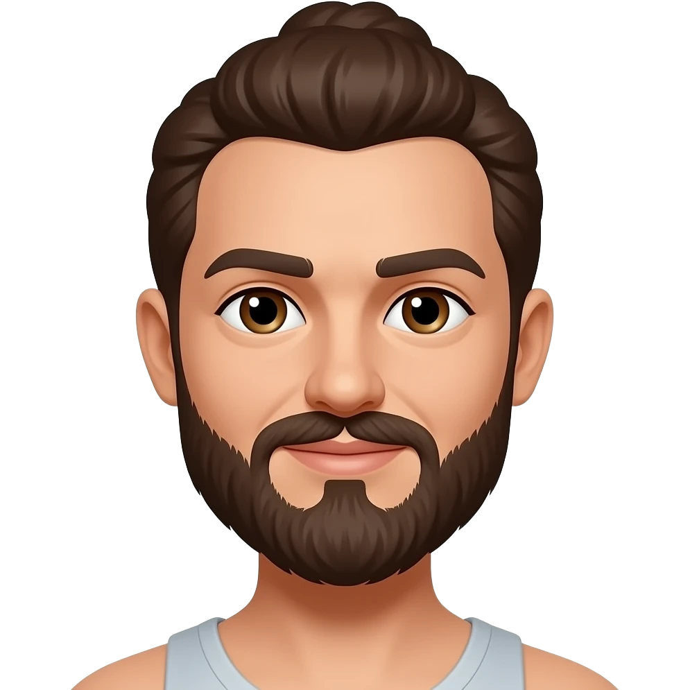 Woman with beard face emoji