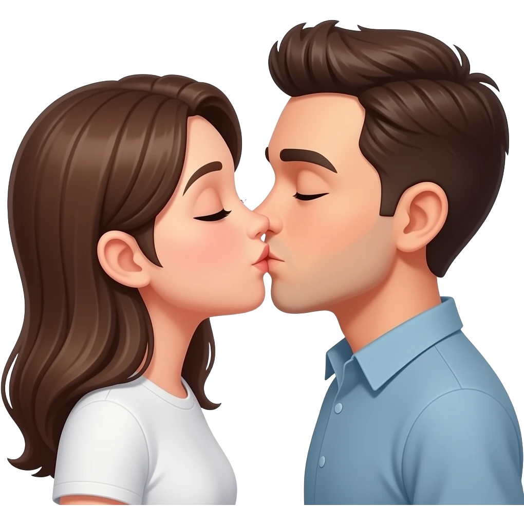 male and female kissing emoji emoji