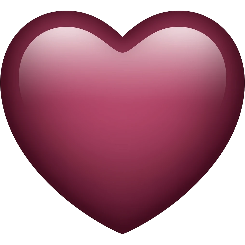 Burgundy heart emoji emoji