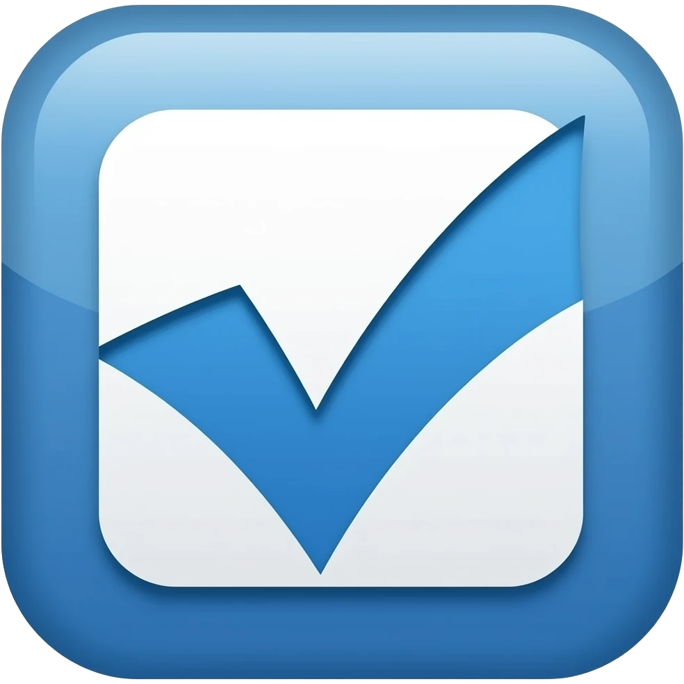 Синяя галочка. Точ в точь как у офицалов emoji