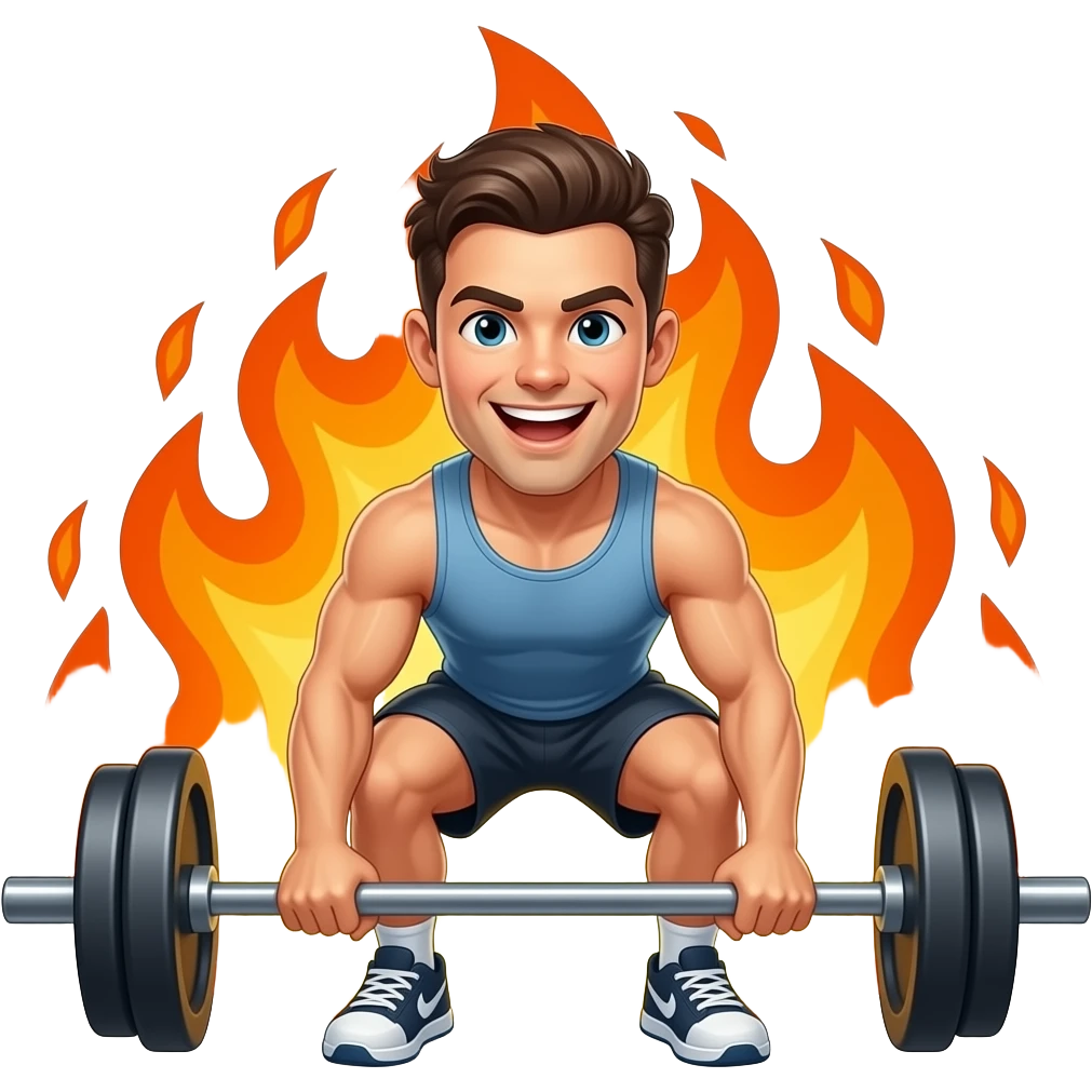 The passion is burning as the gym is full of fire emoji