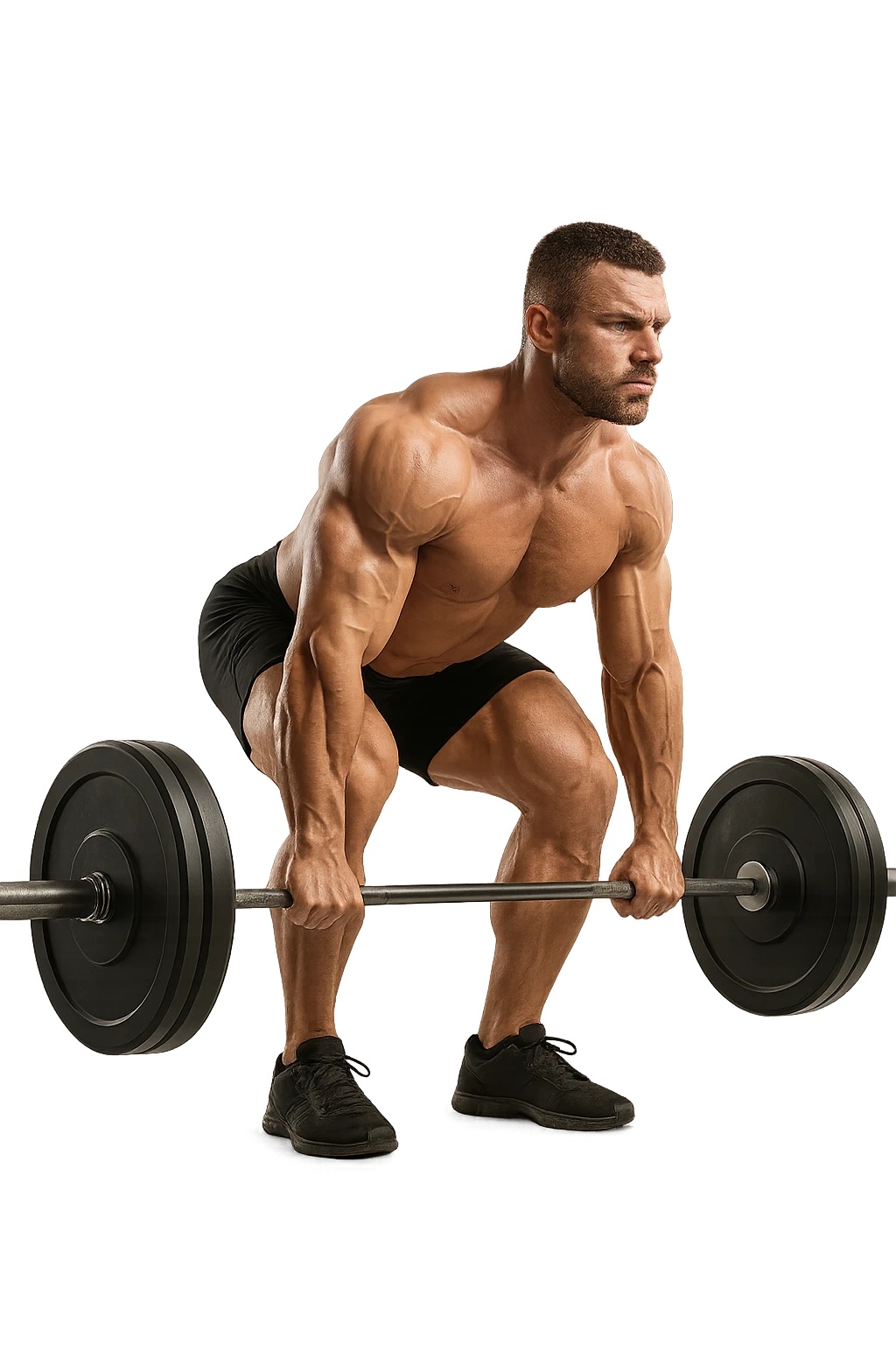 bodybuilder che fa stacco con bilanciere emoji