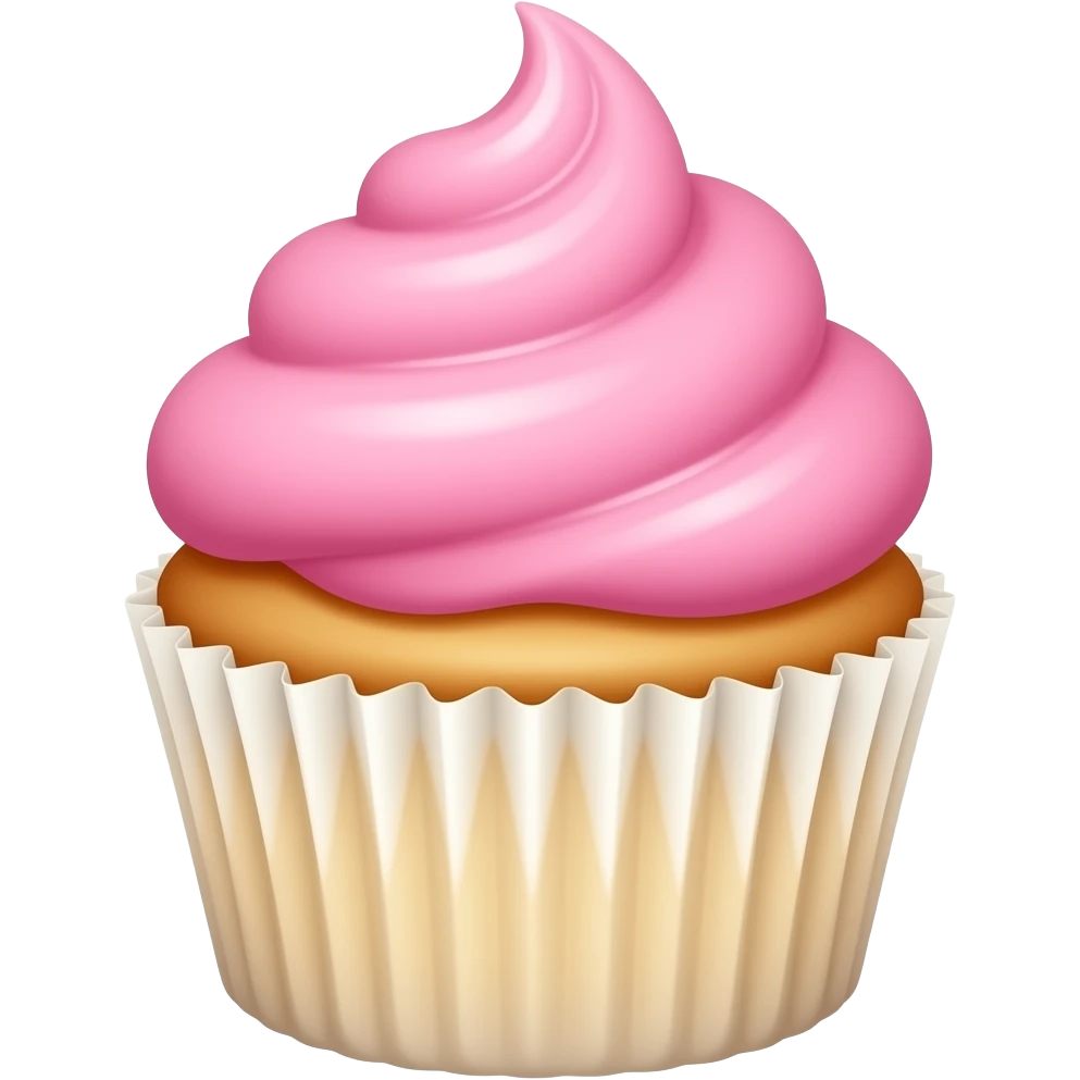 Cupcake with pink icing emoji