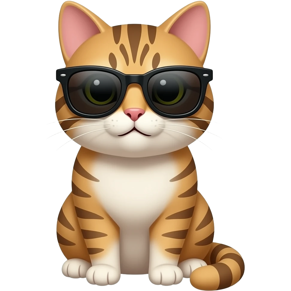 Cat wearing sunglasses emoji