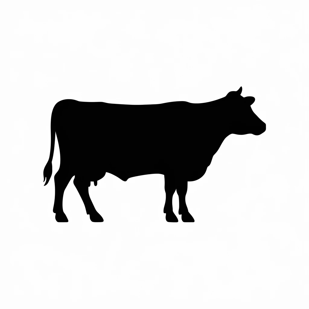 Cow icon black silhouette emoji