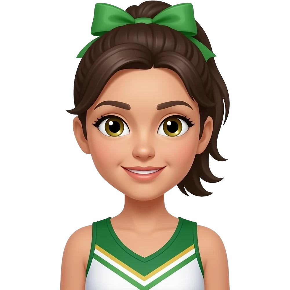 cheer girl in green emoji