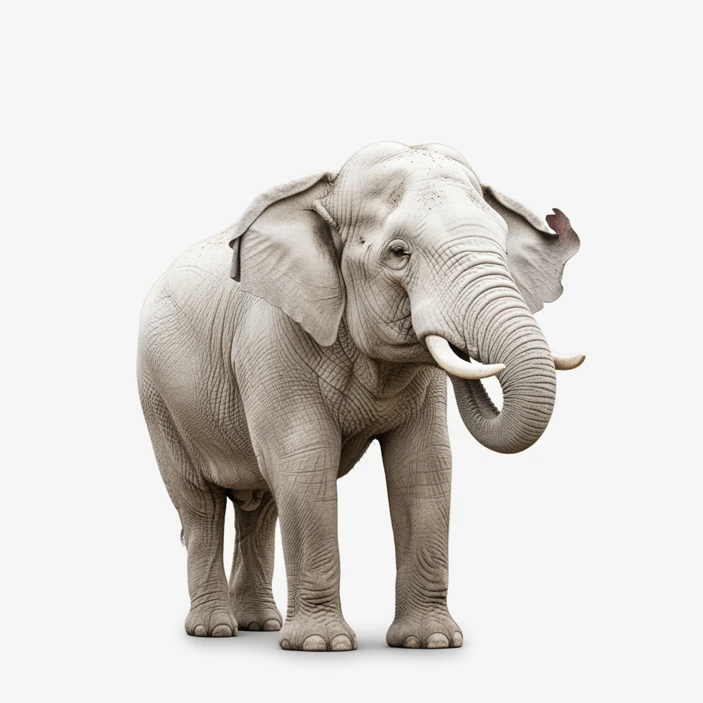 Elephant white background emoji