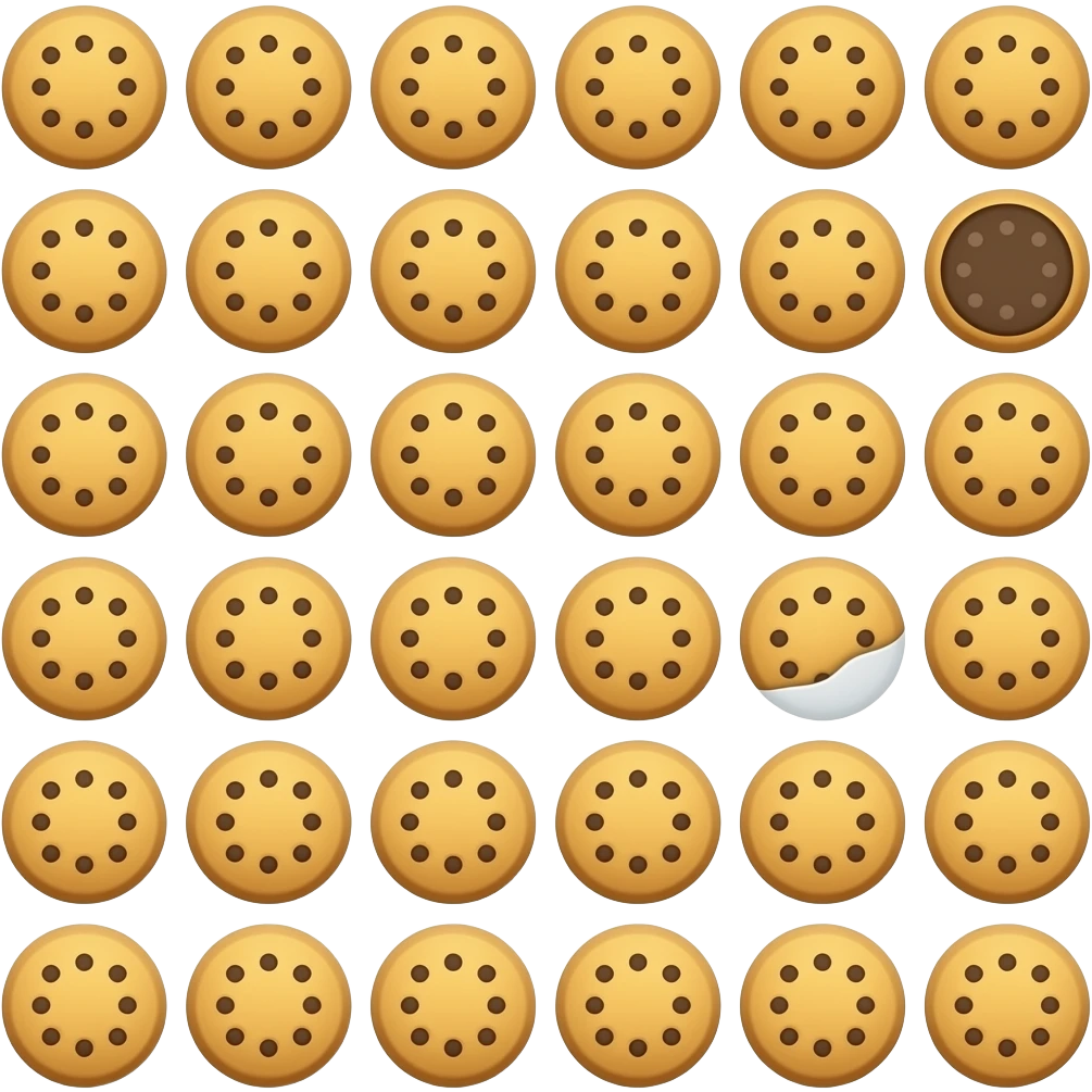 100 cookies icons emoji