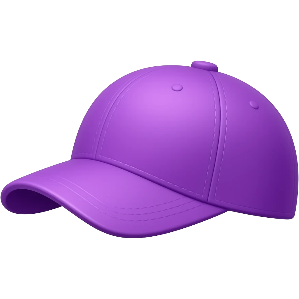 vibrant purple cap side view emoji