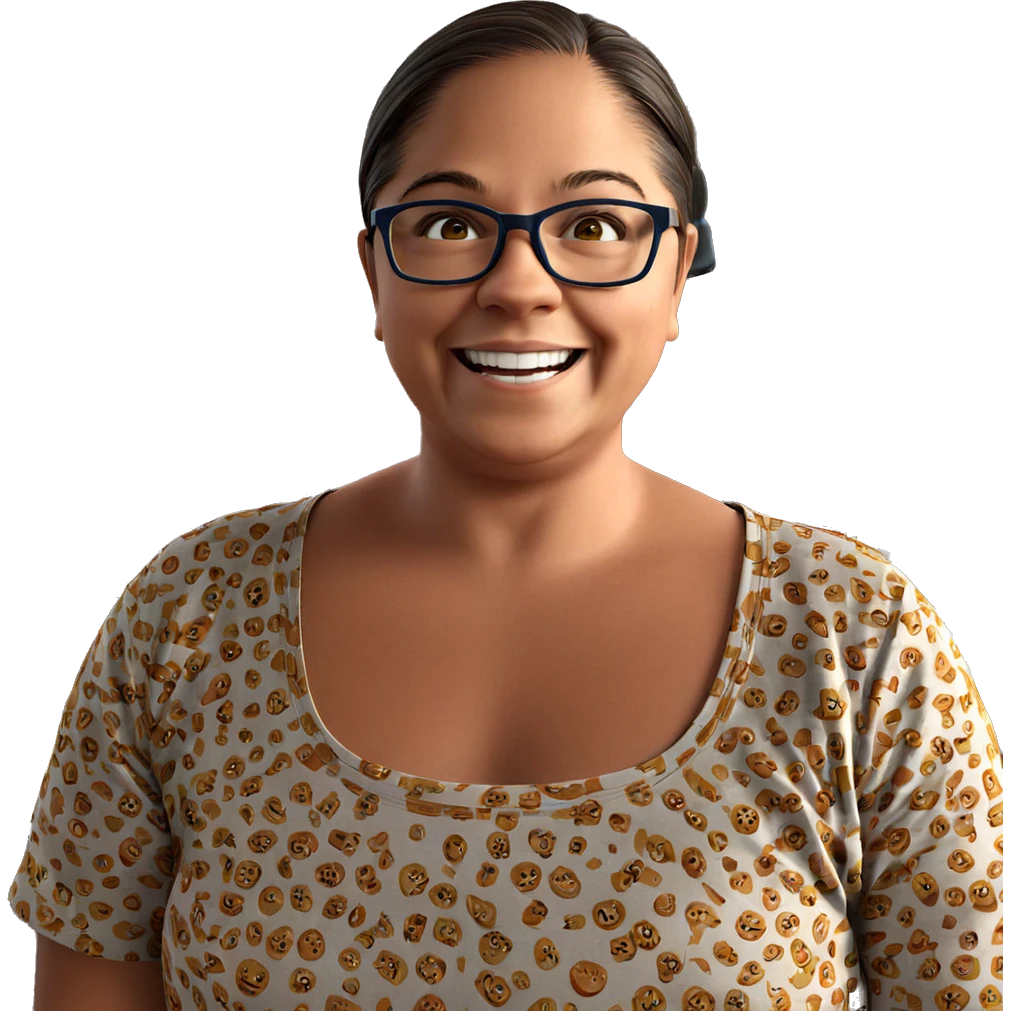 boy with glasses smiling indoors emoji