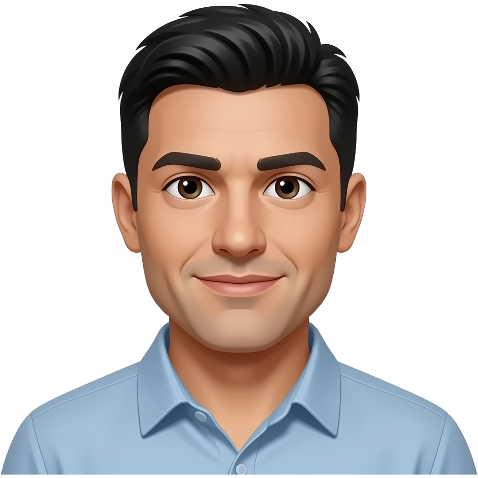 homme matte de peau cheveux noir cheveux court italien 30 ans emoji