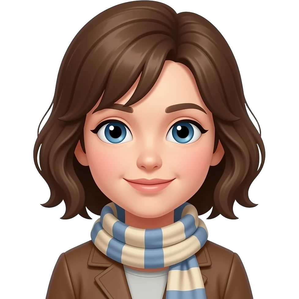 girl with neck scarf emoji