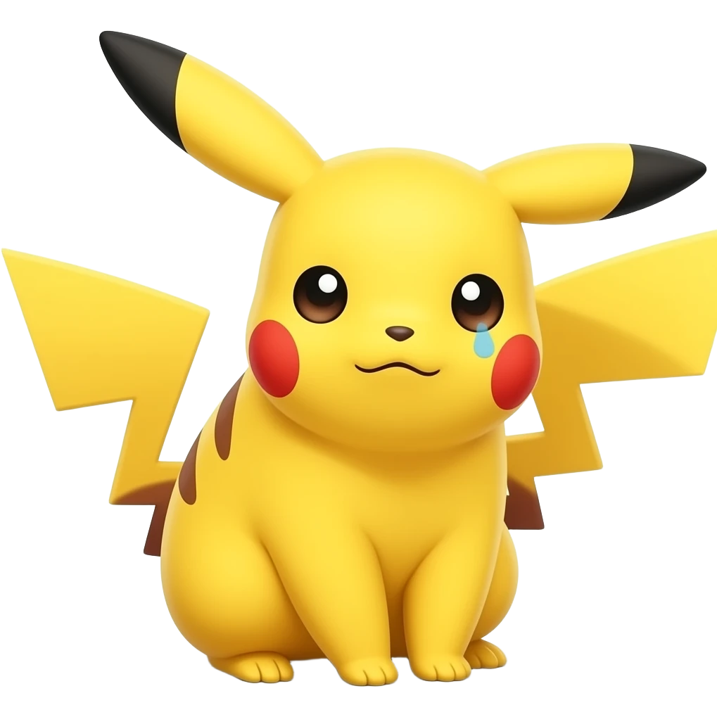 Dead tired pikachu emoji