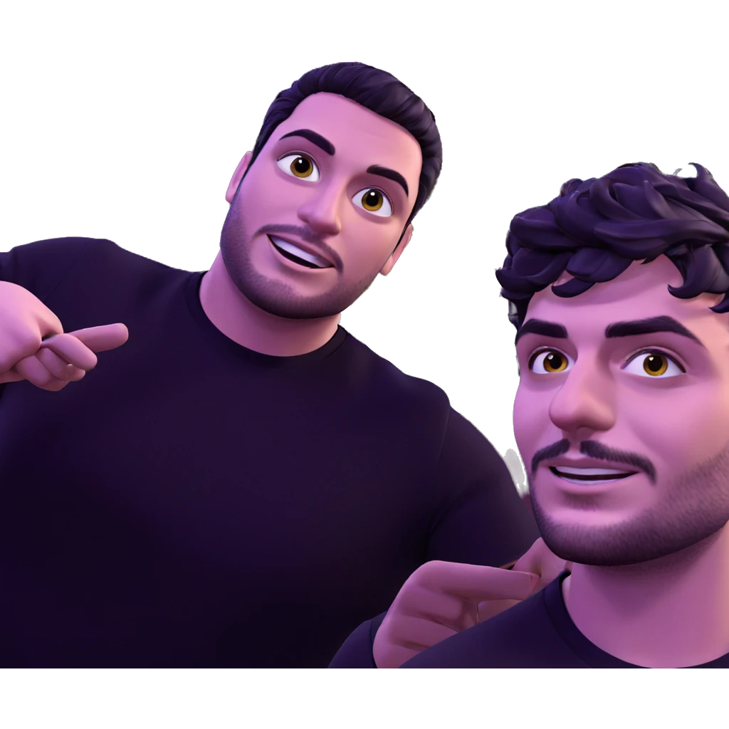 two boys in black shirts emoji