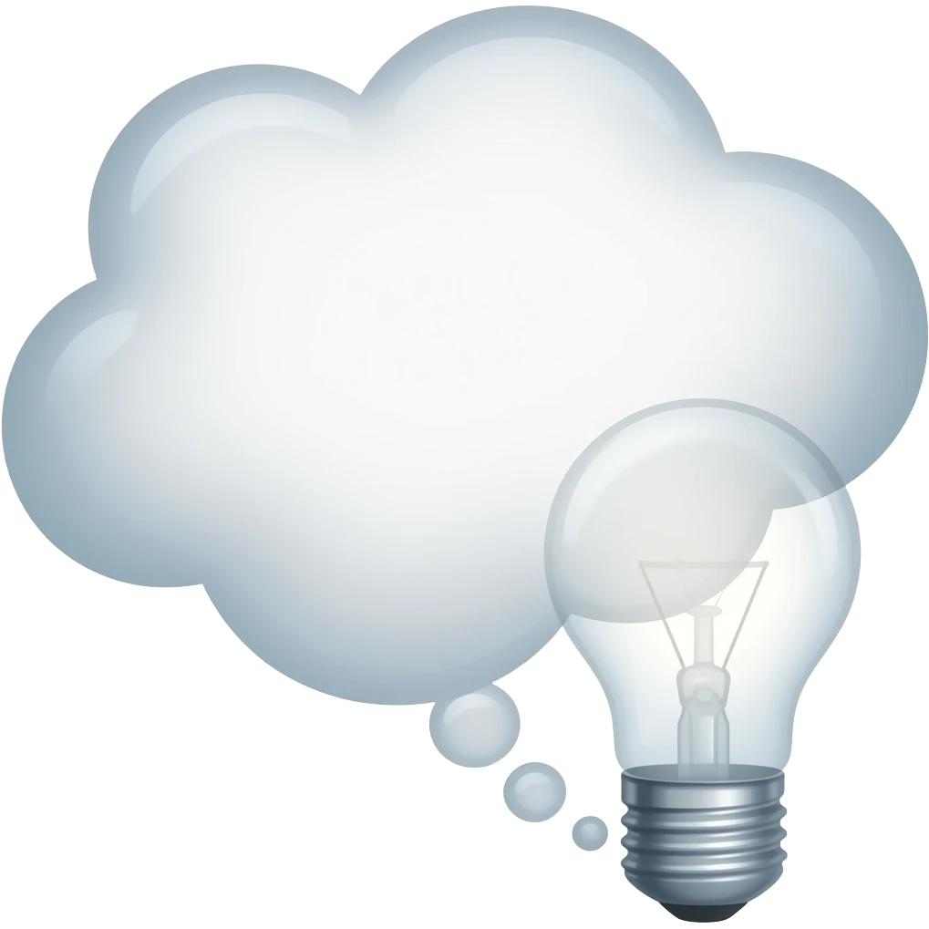 lamp and think emoji