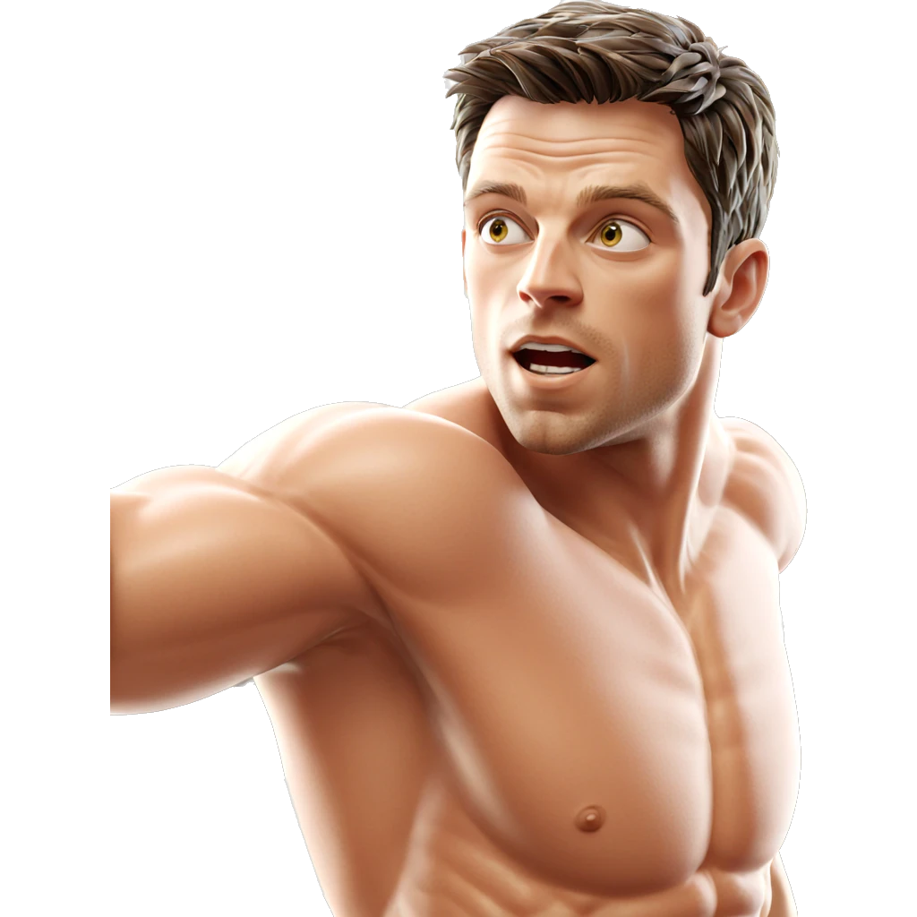 muscular boy by the window emoji