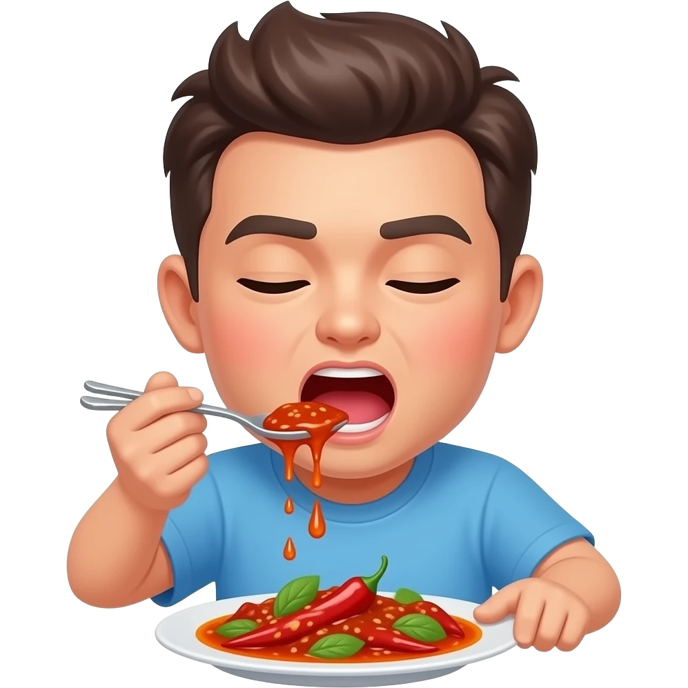 🤤+😋 = 🥵 emoji