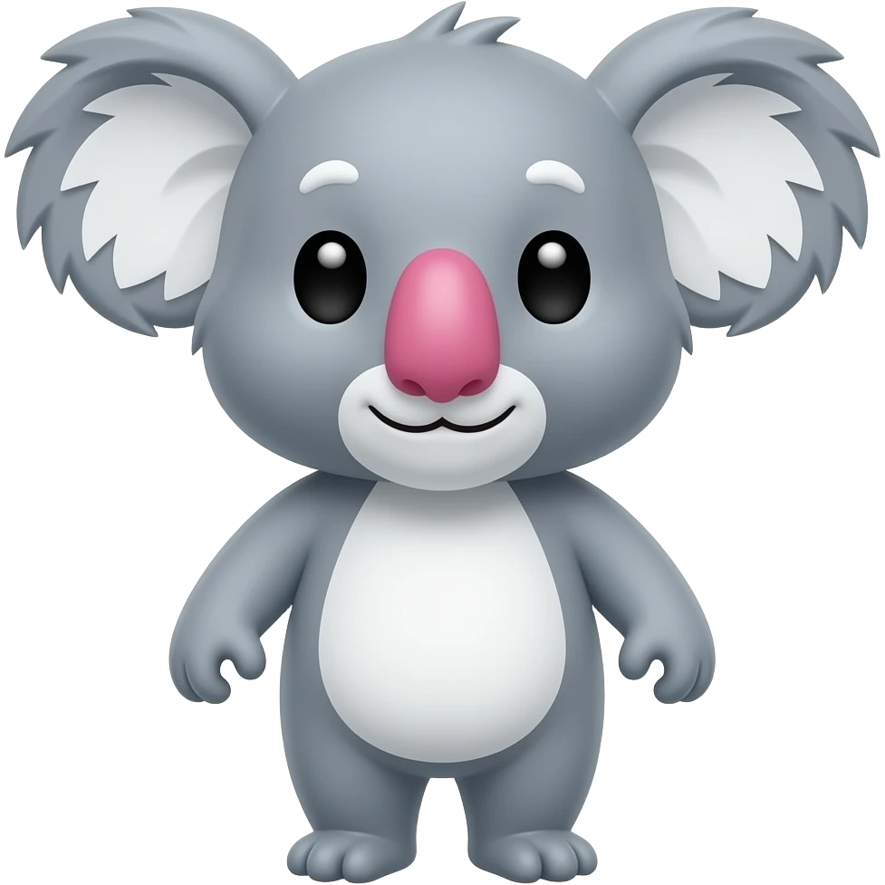 koala with pink nose emoji