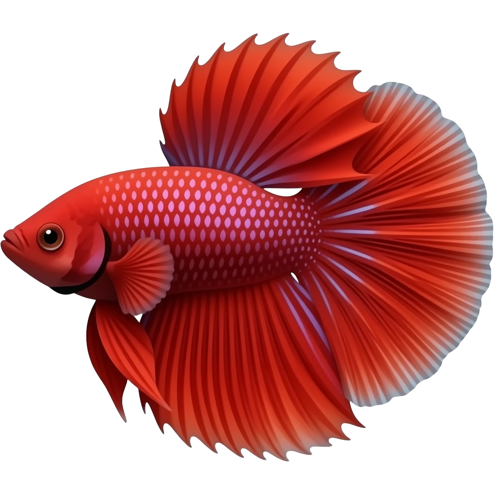 Red female betta fish emoji