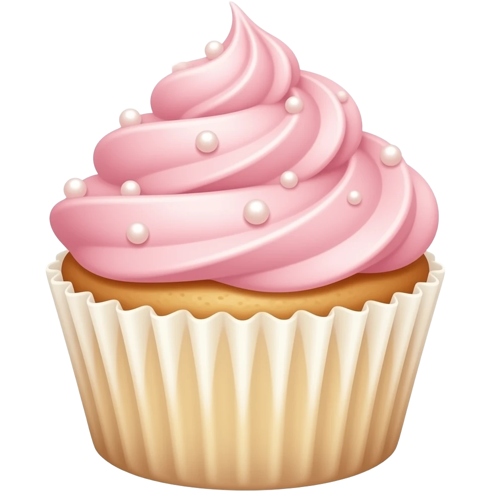 Cupcake with pink icing emoji