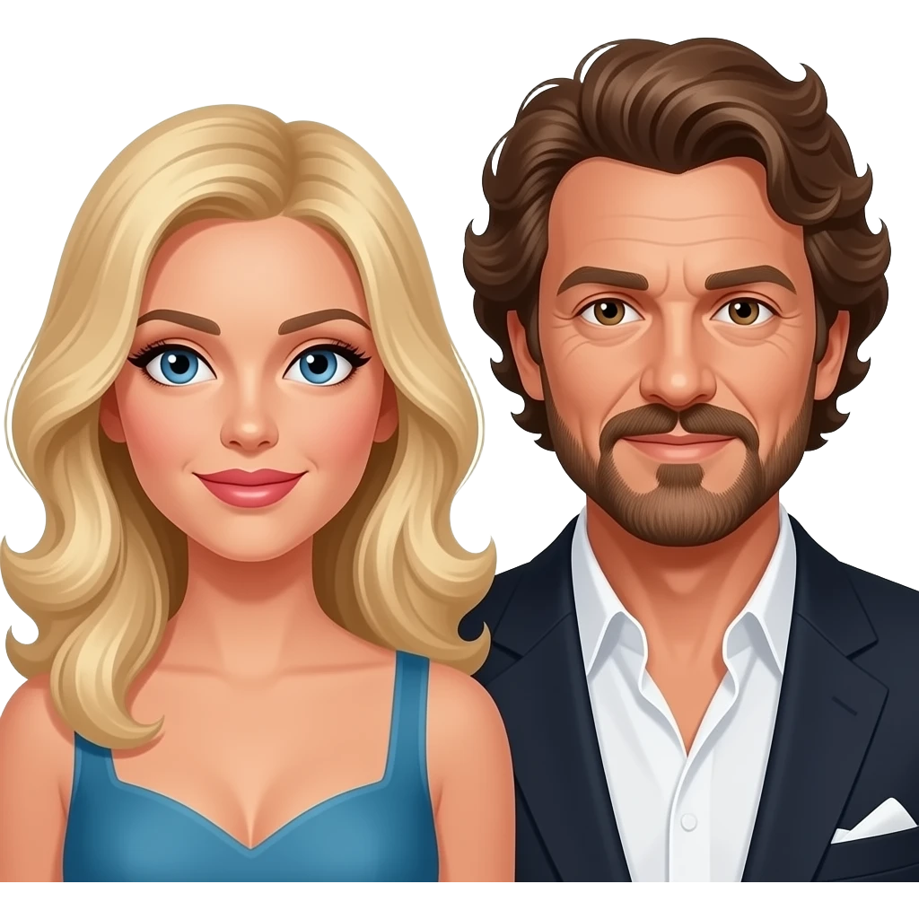 young hugh hefner with 1 beautiful blonde with blue eyes and one latina brunette with brown eyes and make hugh hefner look arab with a goatee and moustache and hairy features and wavy hair and handsome emoji