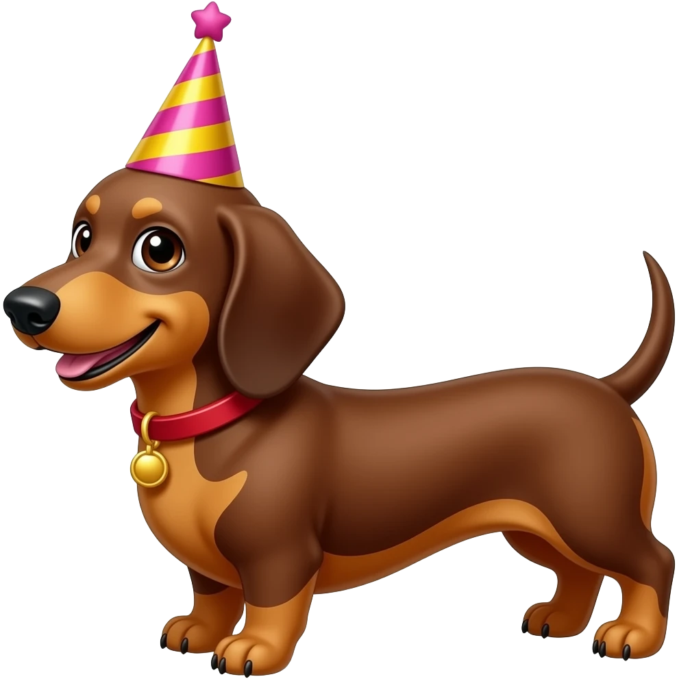 Sausage dog happy birthday emoji