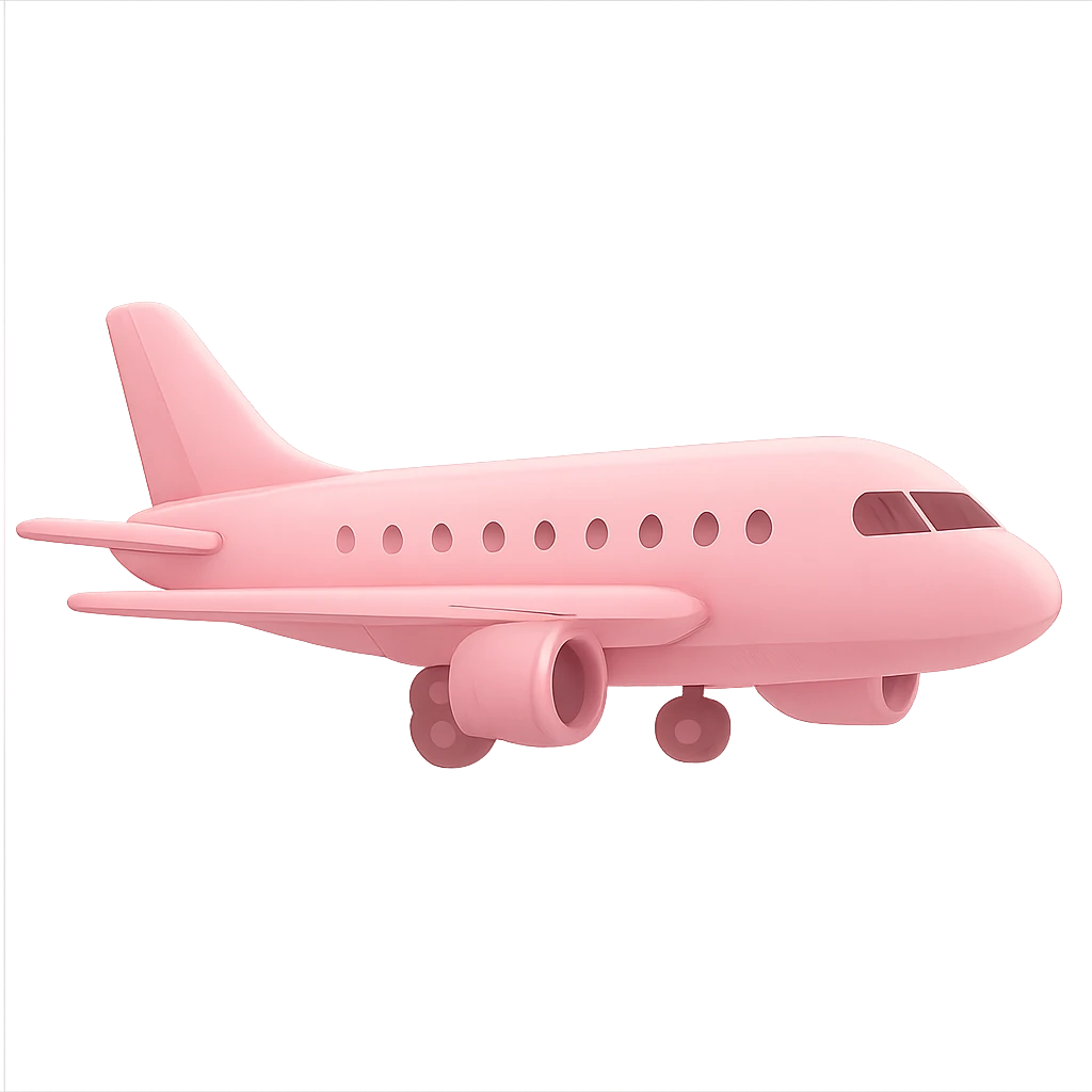 pink airplane emoji
