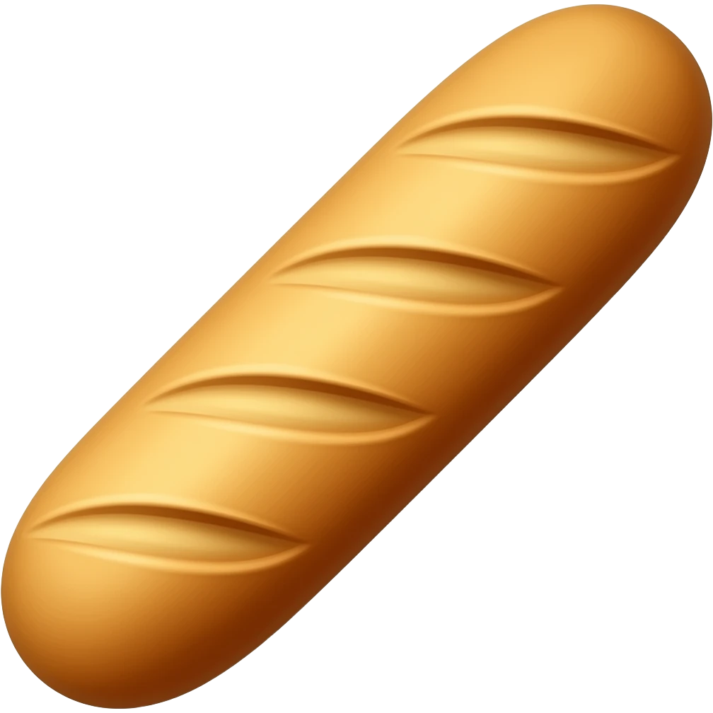 Emoji de pão francês craquelado emoji