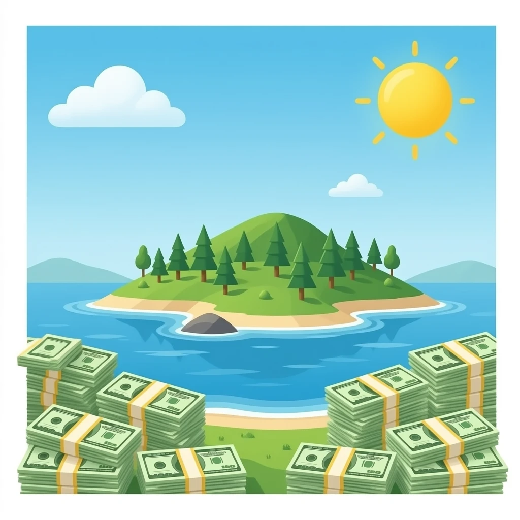 its strategic location PORT ISLAND MORE MONEY IN DOLLARS YEAAAAAAAH emoji