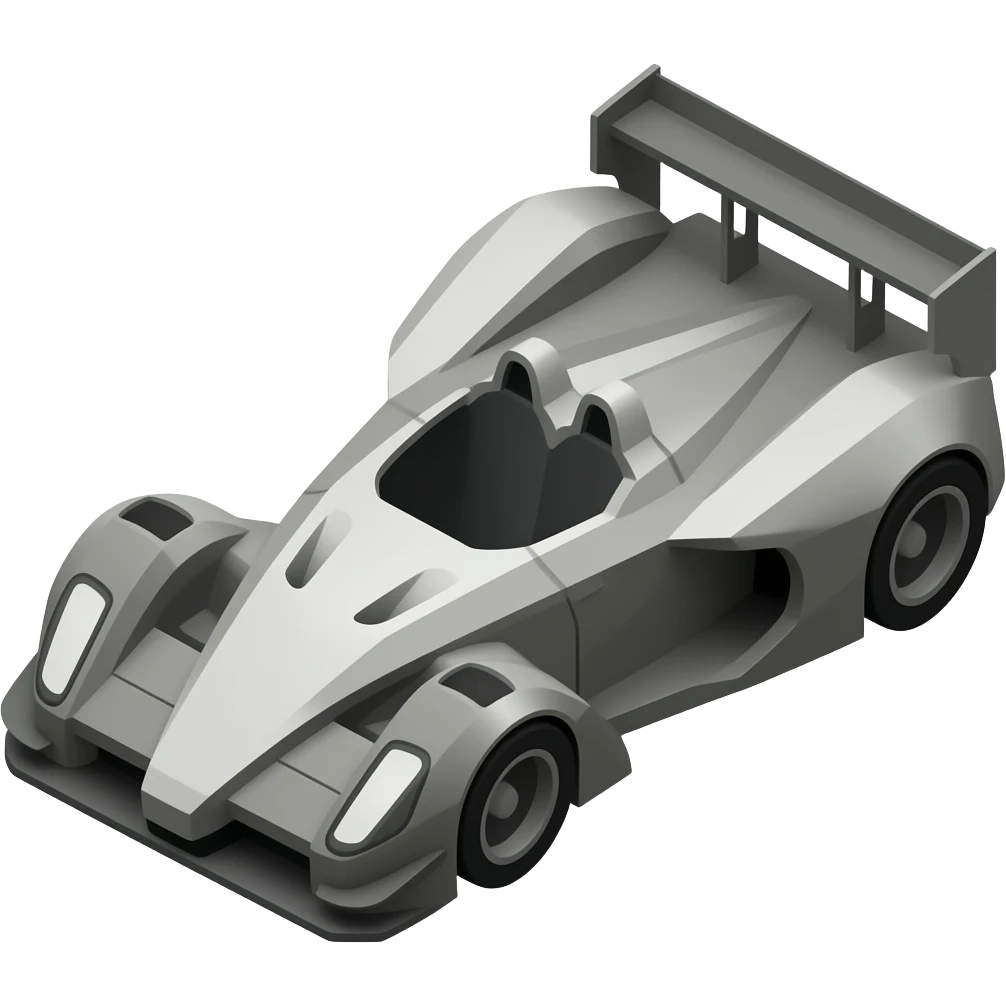 Lowpoly race car emoji