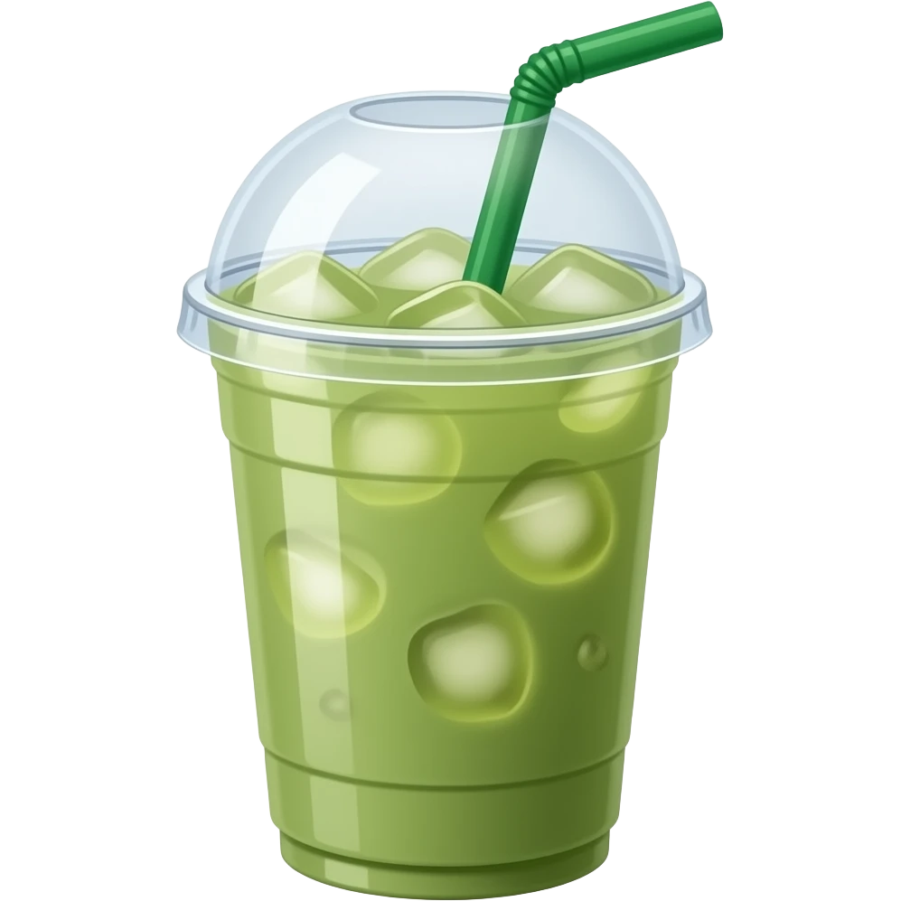 iced matcha latte to go emoji