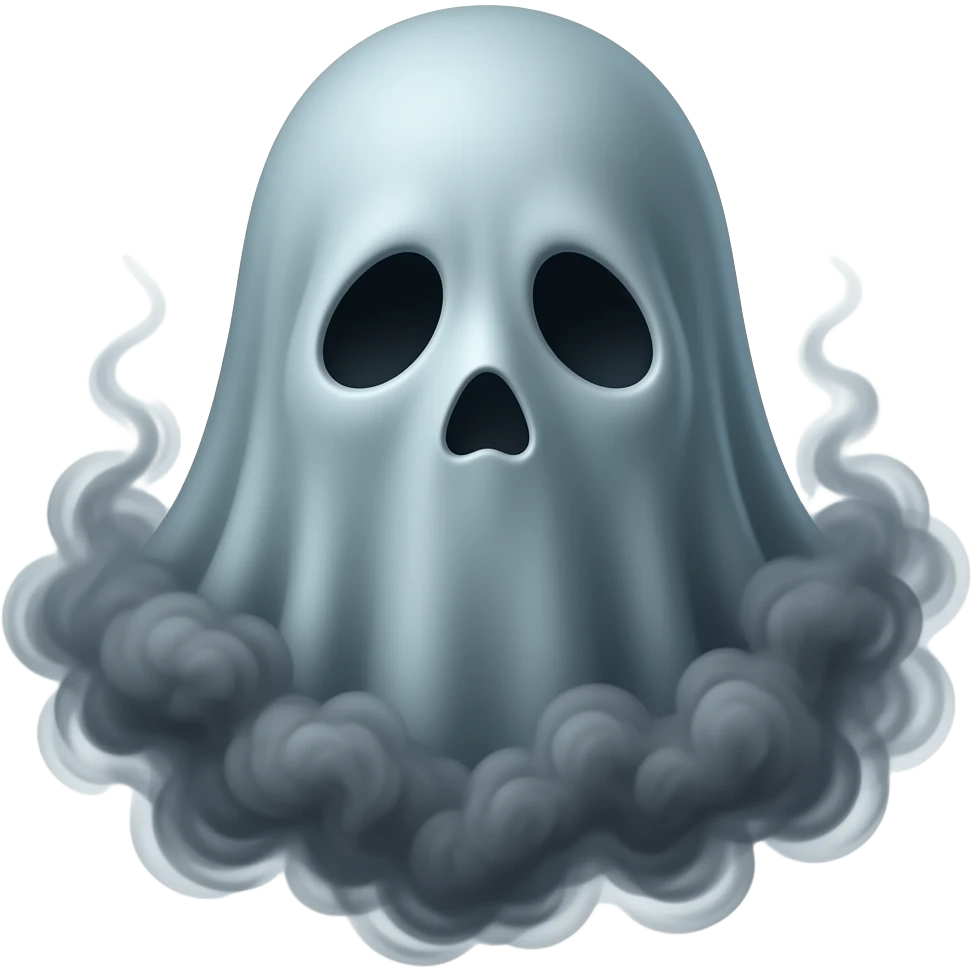 Haunting ghost realistic smoking. Fantasy emoji