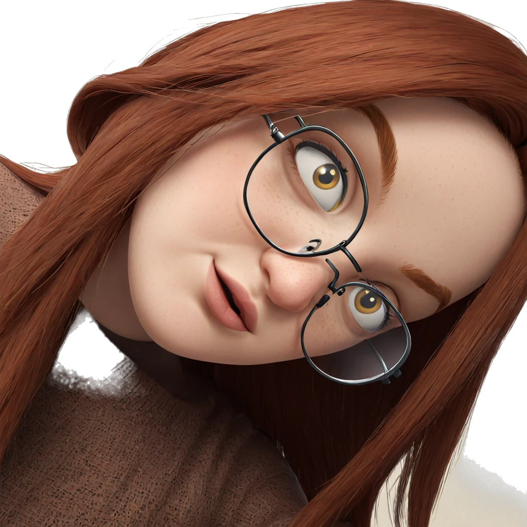 freckled girl with glasses emoji