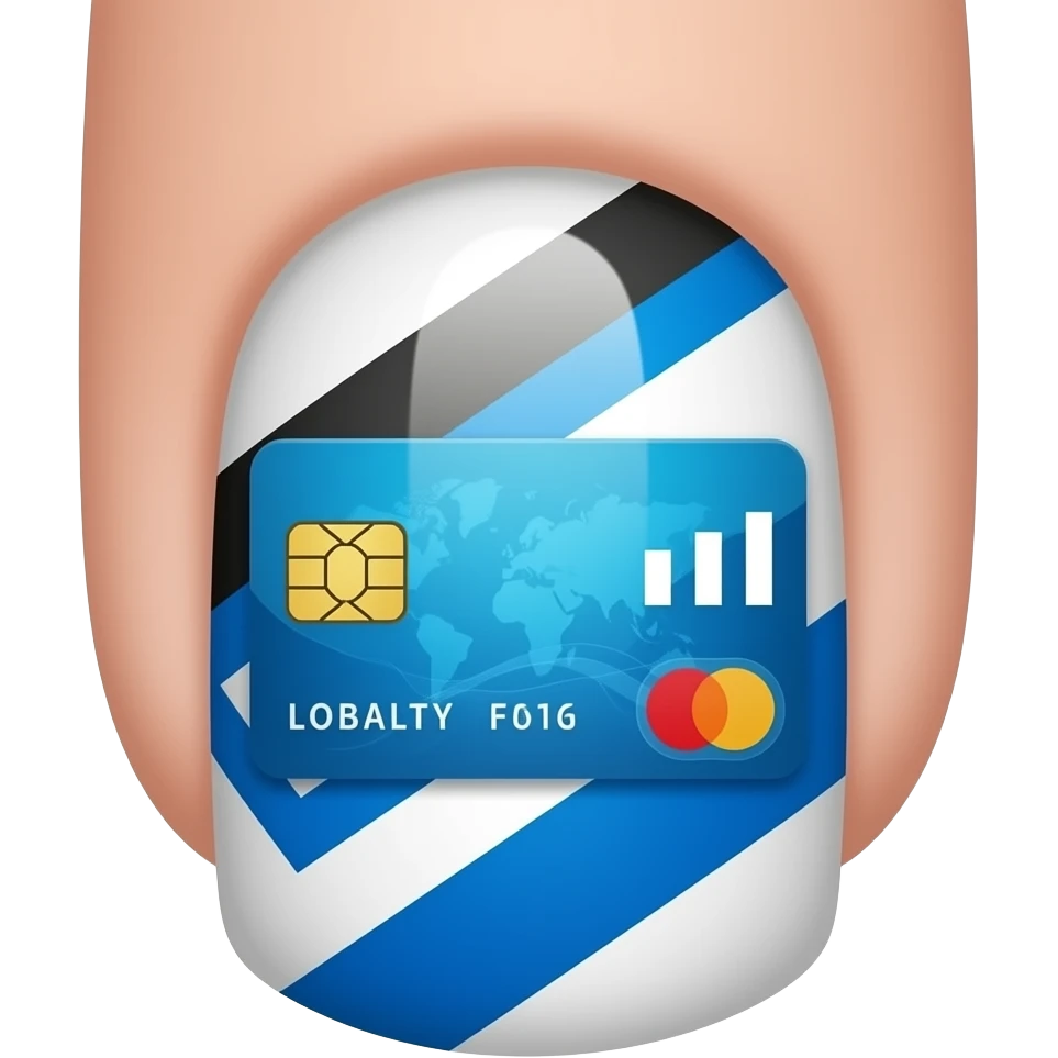 Loyalty card nails emoji