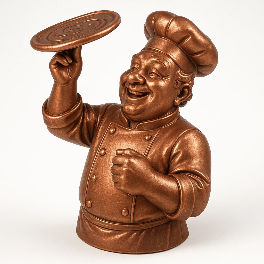 smiling Italian chef spinning pizza dough emoji
