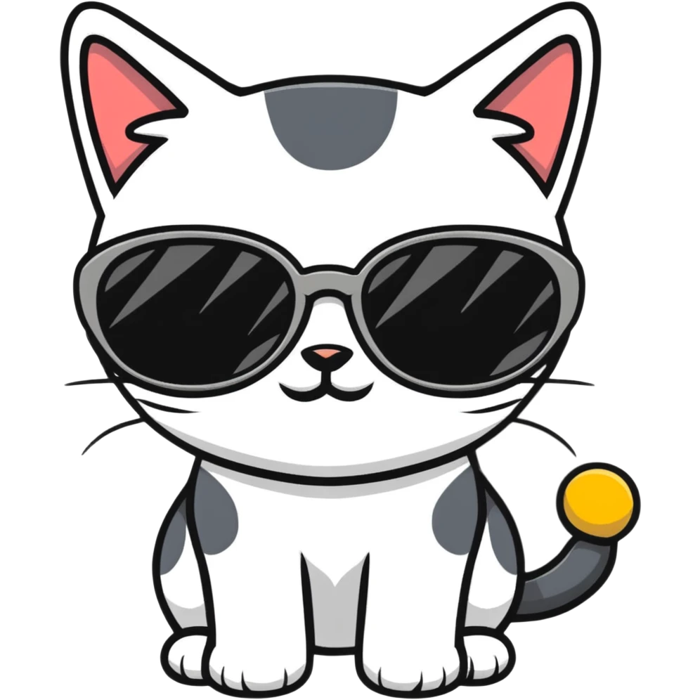 Cat with sunglasses emoji