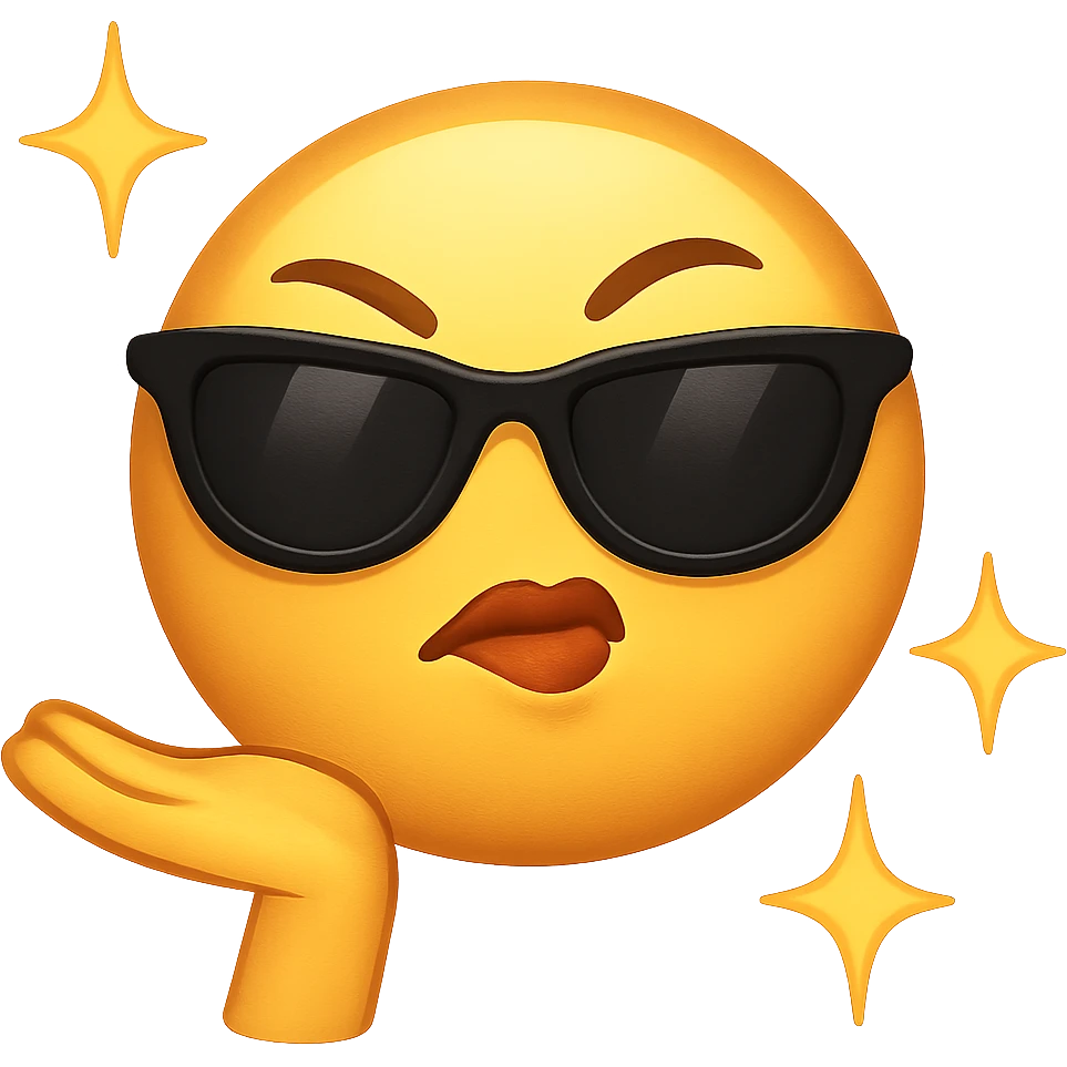 slay emoji, confident, sassy, no background emoji