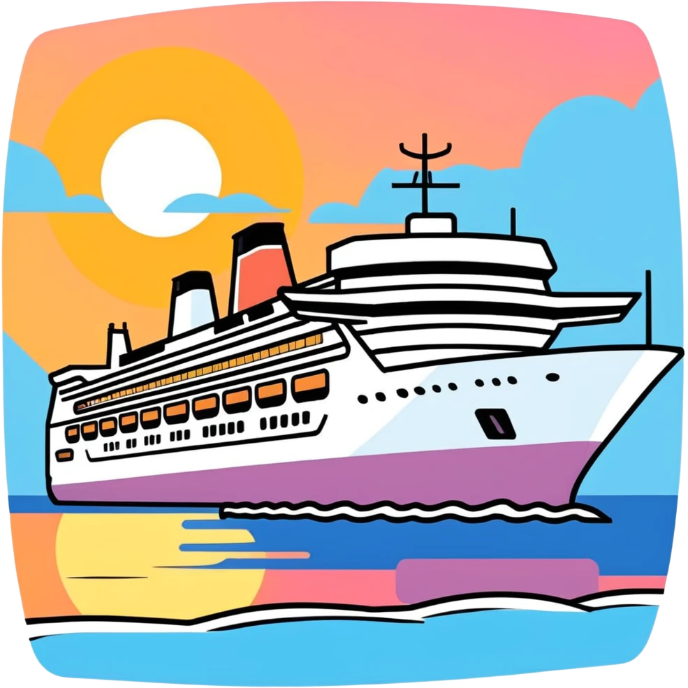 Shabbat shalom include sunset on a cruise emoji