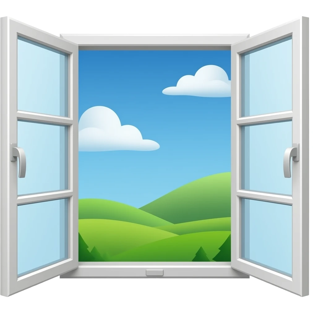open window with outside day viw emoji
