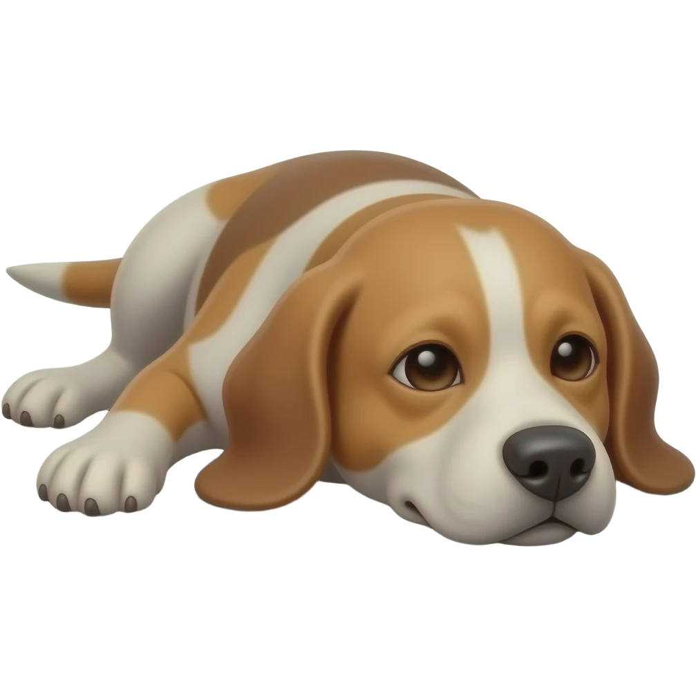 crea un perro rojo estilo clifffor que parezca que esta tirado muerto en el suelo emoji