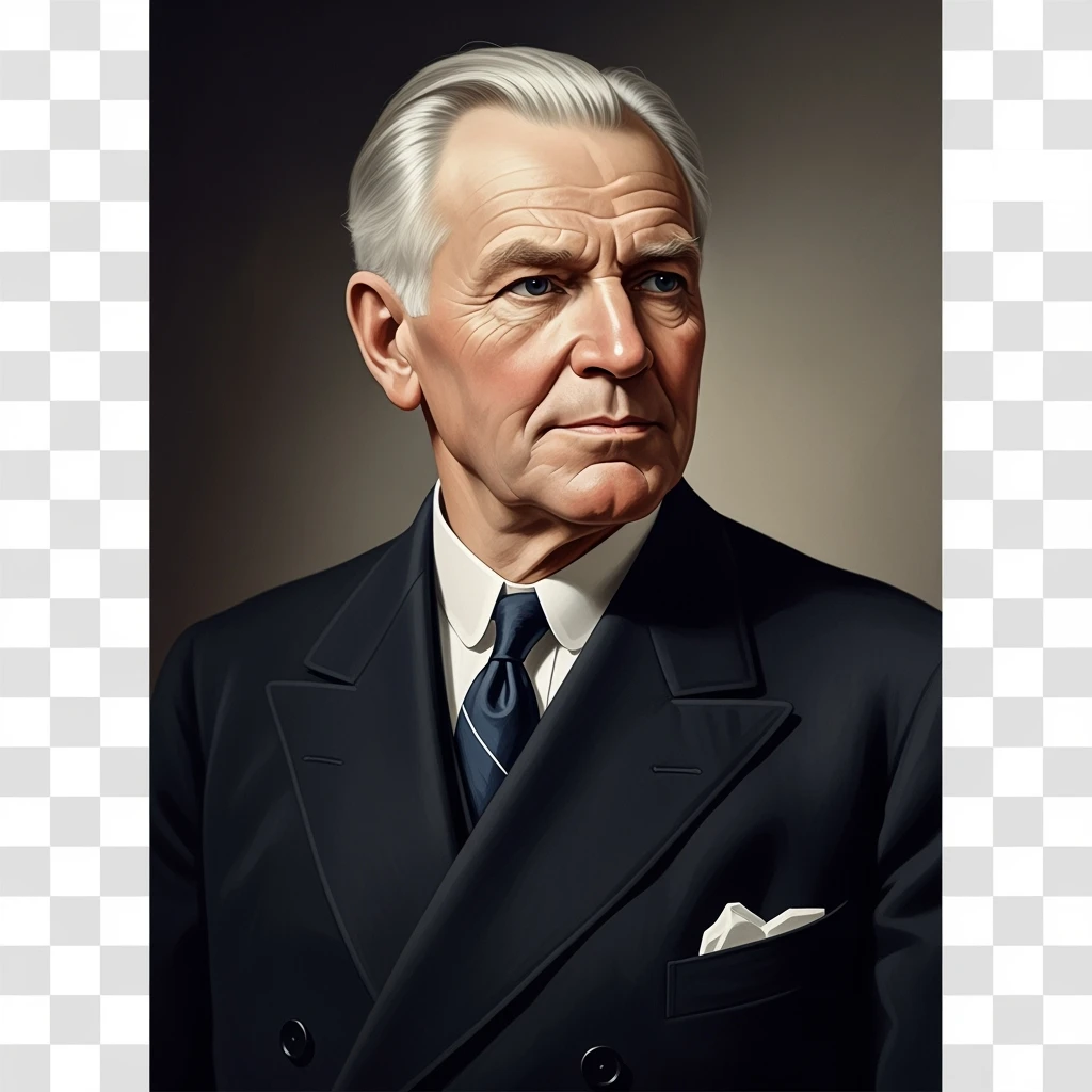 Generate in realistic style Henry Ford. png on transparent background emoji