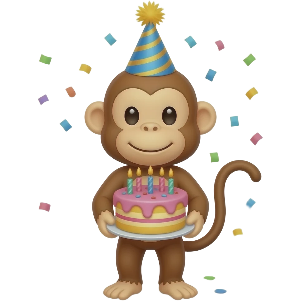Birthday monkey emoji