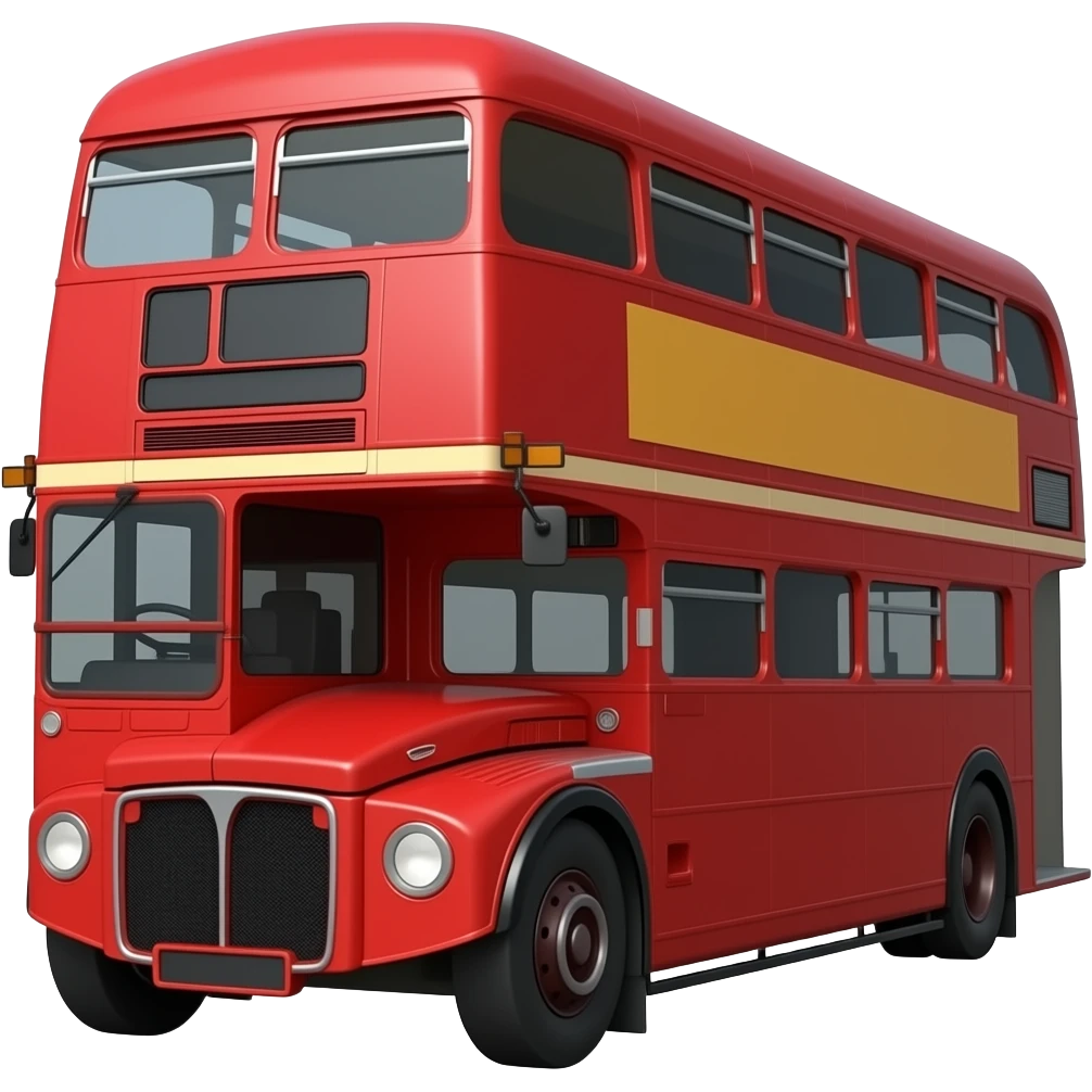 A double decker bus emoji