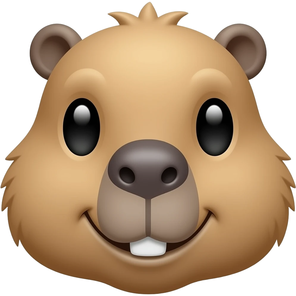 Capybara smiling face emoji