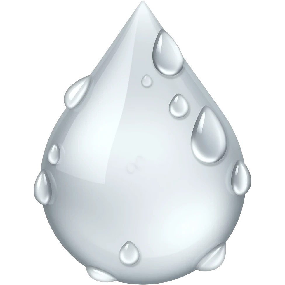 White water droplets white emoji