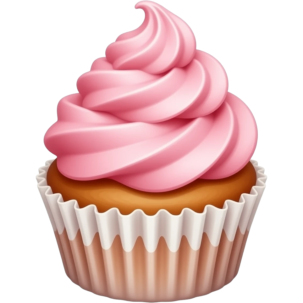 Cupcake with pink icing emoji