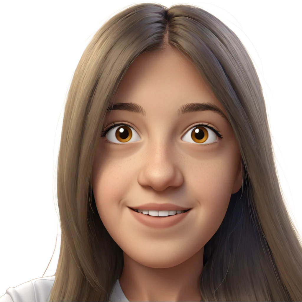 smiling girl with long hair emoji