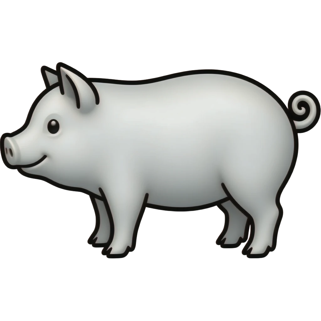 black outline pig emoji to copy and paste emoji