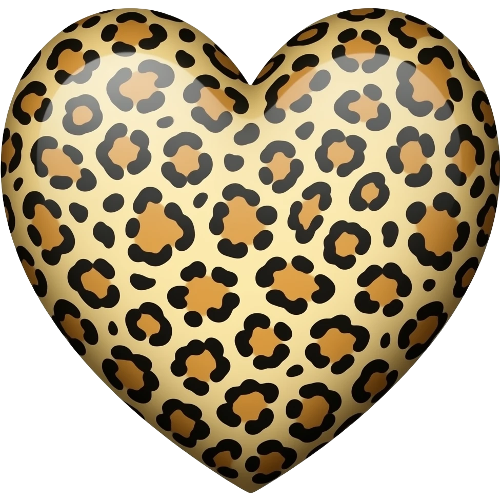 Coração com estampa de onça emoji