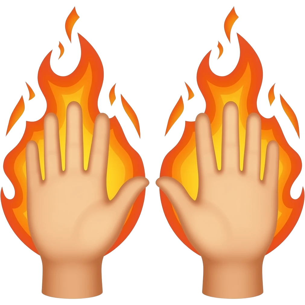 Flaming Dragon hands emoji
